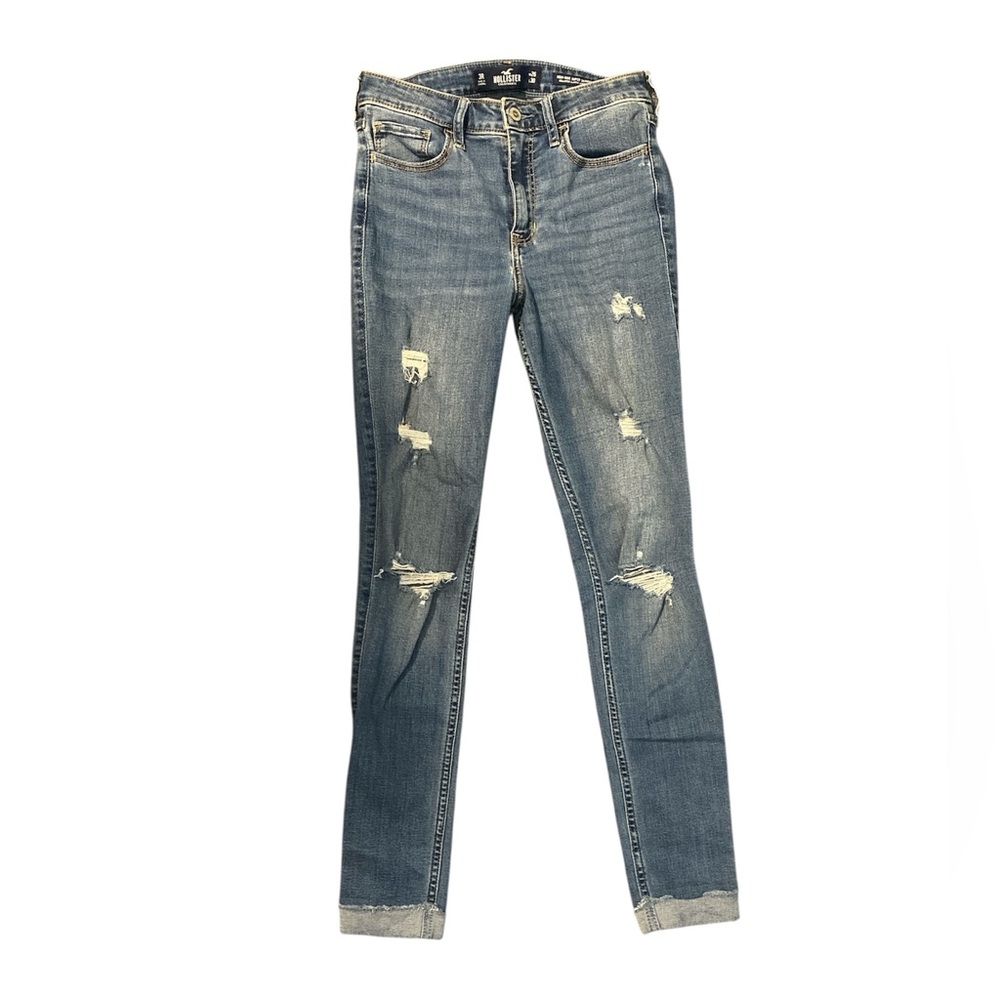 Hollister Junior’s Faded Blue Ripped Skinny Jeans